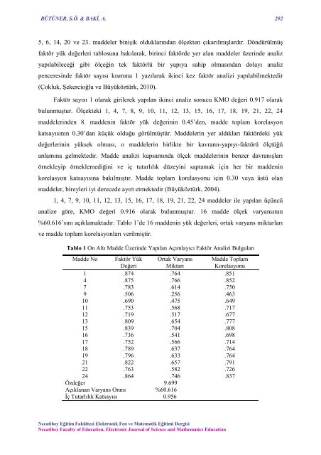 NEF-EFMED - Necatibey Eğitim Fakültesi - Balıkesir Üniversitesi