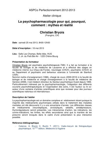 mythes et rÃ©alitÃ© Christian Bryois - ASPCo