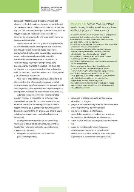 INSTRUMENTOS DE LA FAO SOBRE LA BIOSEGURIDAD - FAO.org