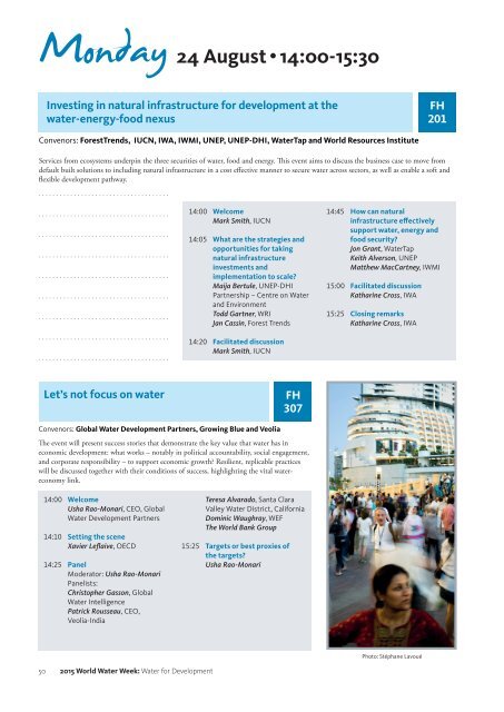 2015 World Water Week Programme