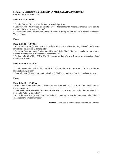lunes 7 de mayo - Congreso Internacional Orbis Tertius de TeorÃ­a y ...