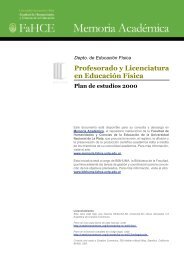 Profesorado y Licenciatura en EducaciÃ³n FÃ­sica - Facultad de ...