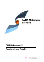CATIA Metaphase Interface CMI Release 8.5 Customizing Guide