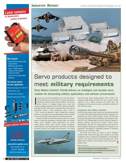 sensors & systems - Industrial Technology Magazine