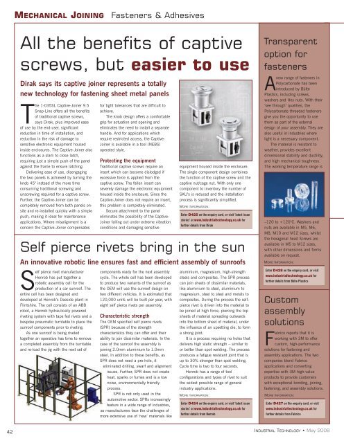 sensors & systems - Industrial Technology Magazine