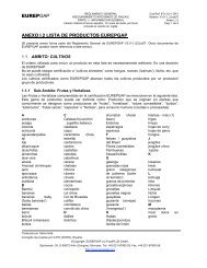 EUREPGAP ANEXO I.2 LISTA DE PRODUCTOS ... - GlobalGAP