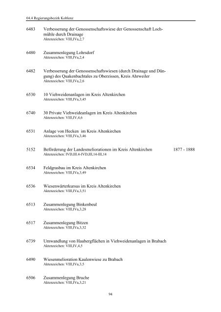 Landeskultur, Melioration, Förderung der Landwirtschaft Unterlagen ...