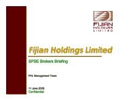 Annual briefing presentation - Fijian Holdings Limited