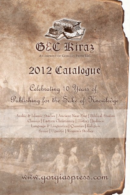 Download G&amp;C Kiraz Catalog (reprints) - Gorgias Press