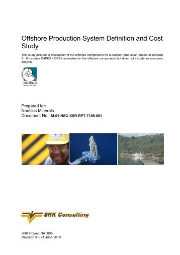 Offshore Production System Definition and Cost ... - Nautilus Minerals