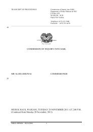 COMMISSION OF INQUIRY INTO SABL MR ALOIS ... - Act Now!