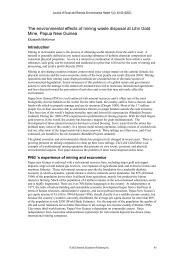 The environmental effects of mining waste disposal at ... - Act Now!