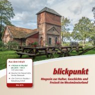 blickpunkt - Magazin zur Kultur, Geschichte und Freizeit im Westmünsterland