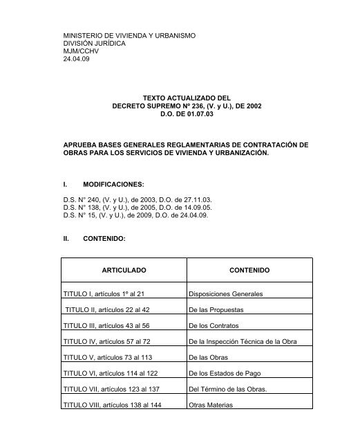 DS.236_02 (ACT_24_04_09) - Ministerio de Vivienda y Urbanismo