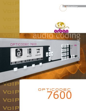 OPTICODEC 7600 - Orban Europe