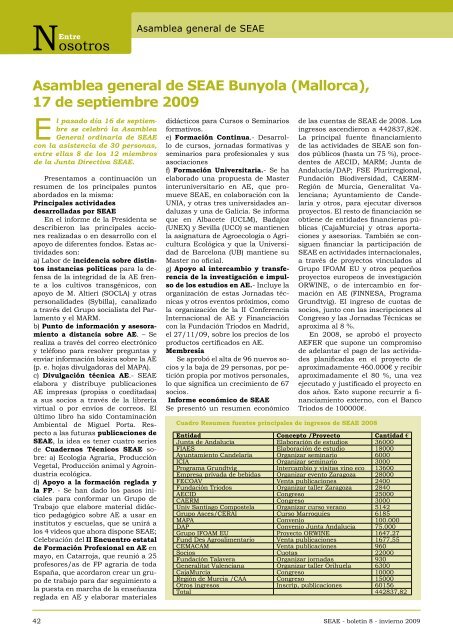 VersiÃ³n pdf del boletÃ­n - Sociedad EspaÃ±ola de Agricultura EcolÃ³gica