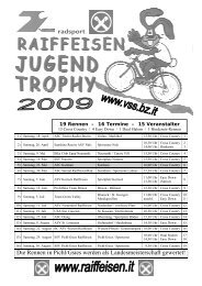 Startliste VSS MTB Jugendtrophy - Pichl Gsies