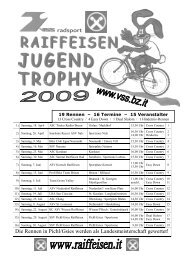 VSS-Mountainbike Jugend-Rennen - SSV Pichl Gsies