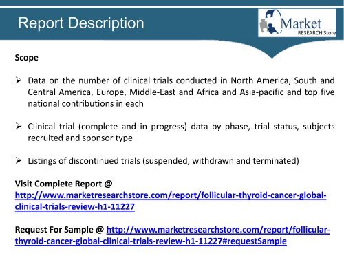 Follicular Thyroid Cancer Global Clinical Trials Review 2015 Market Trends, Size, Demand, Cost, Opportunity 