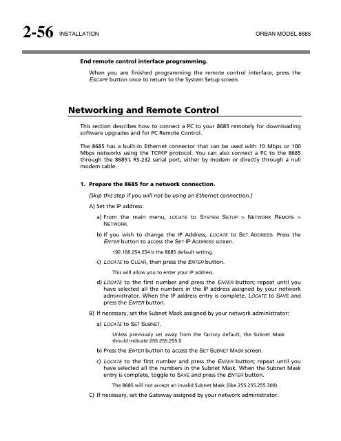 Optimod-Surround 8685 V1.0 Operating Manual - Orban