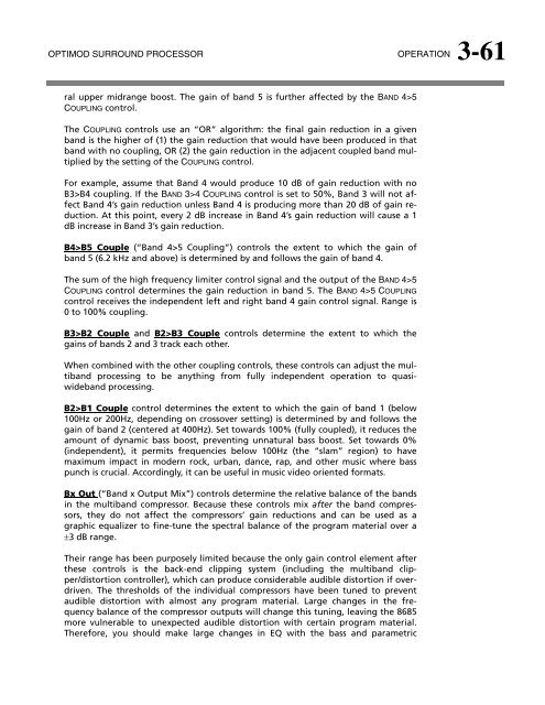 Optimod-Surround 8685 V1.0 Operating Manual - Orban