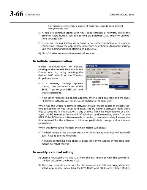 Optimod-Surround 8685 V1.0 Operating Manual - Orban