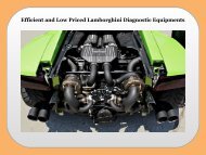 Lamborghini Diagnostic Equipments