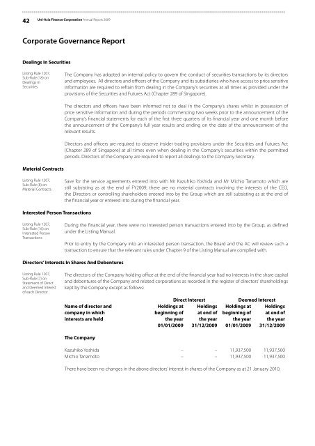 Notes to the Consolidated Financial Statements - Uni-Asia Finance ...