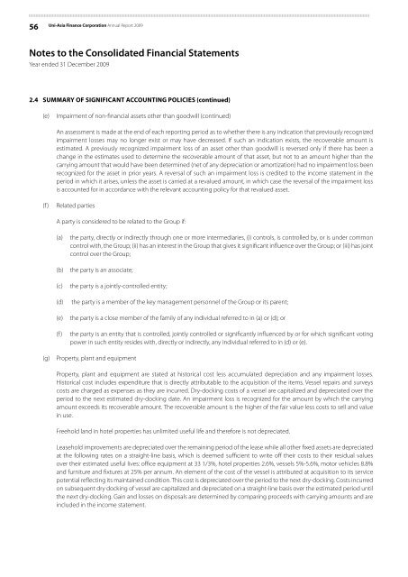Notes to the Consolidated Financial Statements - Uni-Asia Finance ...