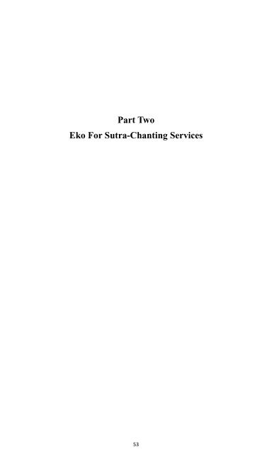 Part Two Eko For Sutra-Chanting Services - sotozen-net