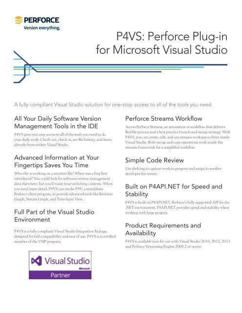 P4vs Perforce Plug In For Microsoft Visual Studio
