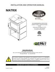 Owner's Manual Osburn Matrix Wood Stove - Rural Energy ...