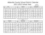 District Calendar - Abbeville County School District