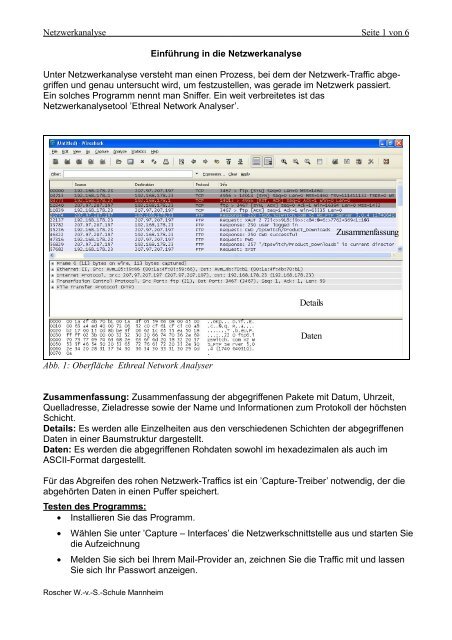 Netzwerkanalyse Seite 1 von 6 EinfÃƒÂ¼hrung in die Netzwerkanalyse ...