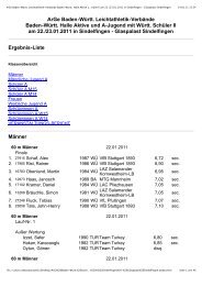 MÃ¤nner - Leichtathletik / VfL Waiblingen