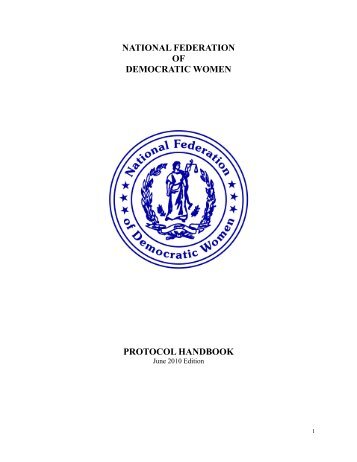 NFDW Protocol Handbook - National Federation of Democratic ...