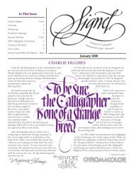 CHARLIE HUGHES - The Colleagues of Calligraphy