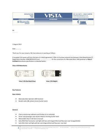 (End Bed, M/Benz) (PDF) - Vista Motorhomes