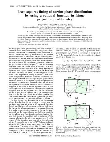 Least-squares fitting of carrier phase distribution by using a rational ...