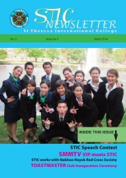 NEWSLETTER_ St Theresa International College, Thailand