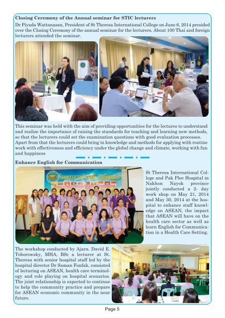 NEWSLETTER_ St Theresa International College, Thailand