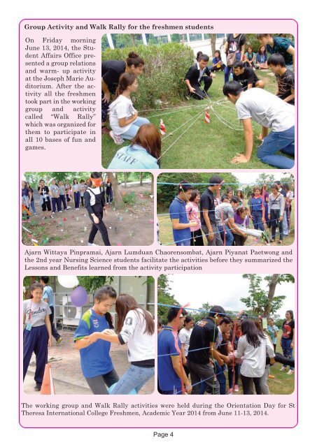 NEWSLETTER_ St Theresa International College, Thailand