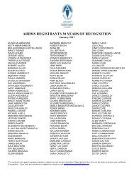 ARDMS REGISTRANTS 30 YEARS OF RECOGNITION