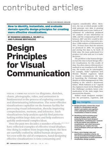 Design principles for visual communication - Visualization