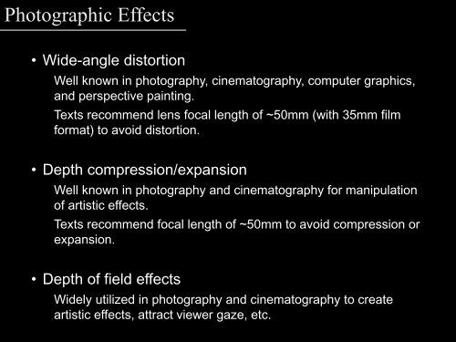 Perceptual Bases for Rules of Thumb in Photography