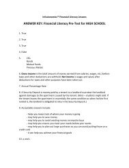 Answer Key HIGH SCHOOL PRE TEST FINAL - Infusionomics