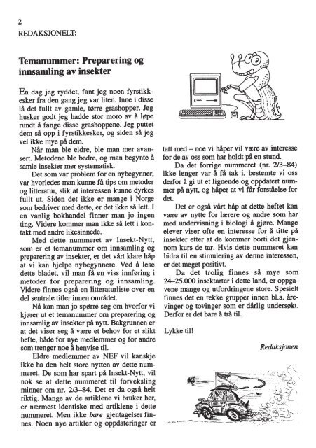 Insektnytt nr. 3/4 (1992) - Norsk entomologisk forening