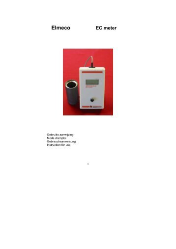 PDF EC meter manual - Tasseron