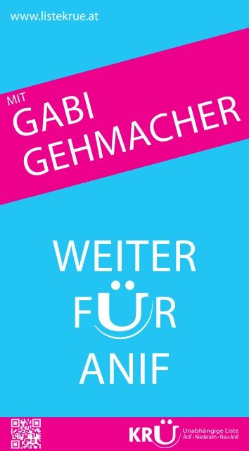 Wahlprogramm Gabi Gehmacher 
