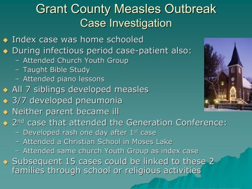 Presentation of Grant County Measles Outbreak